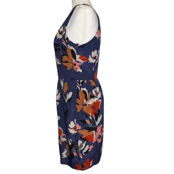 𝅺HARLYN 100% Silk Floral Blue Multicolored Pocket Dress Size M‎ - Picture 2 of 10